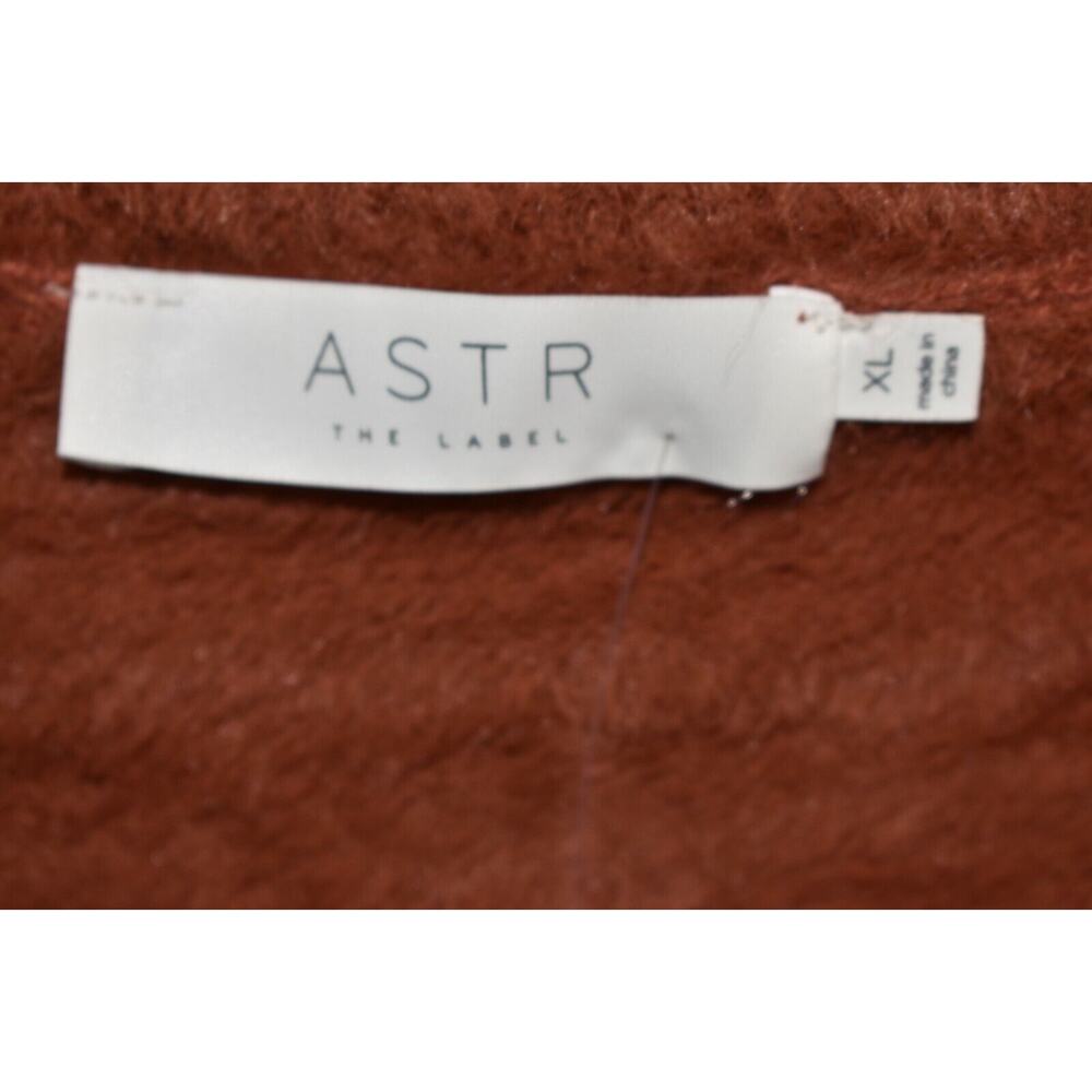 ASTR THE LABEL NEW $59 Fuzzy‎ Crop Square Neck Sweater in Rust XL - Picture 3 of 3